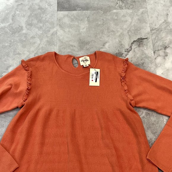 Vignette Womens Size Large L‎ Sweater Dress Orange Mia Dress - Picture 3 of 3
